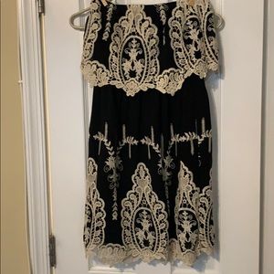 NWT black strapless dress